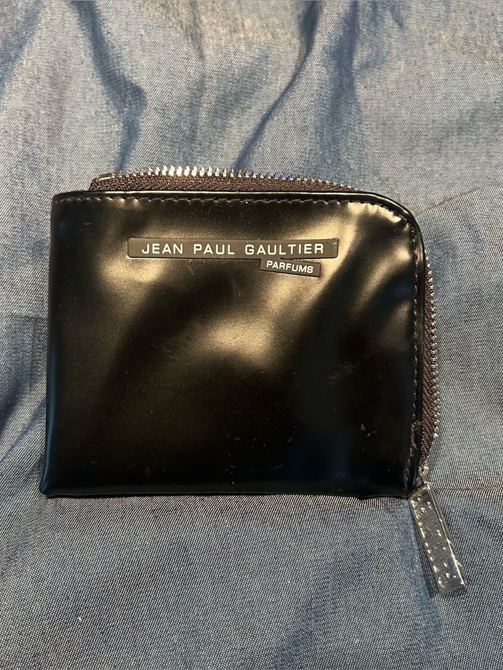 Jean Paul Gaultier Parfums Black Zip-Around  Wallet